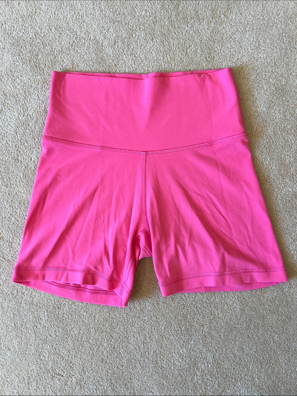 Aritzia Hot Pink High-Waist Bike Shorts